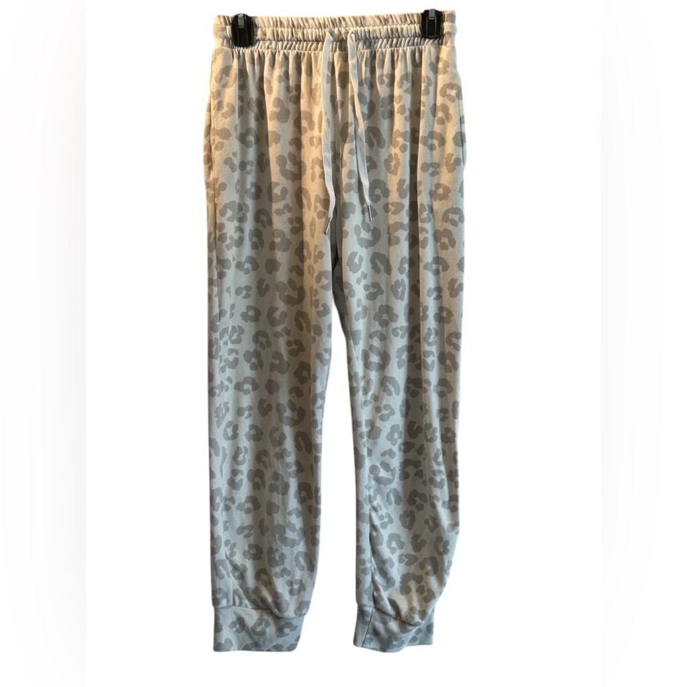 Women’s Light Gray Leopard Print Lounge Joggers